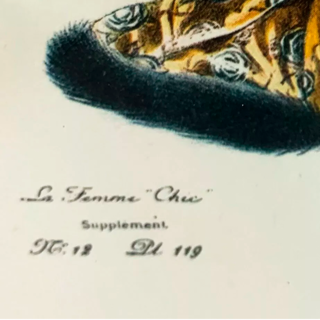 La Femme Chic Alexandre Louchel PARIS No.12 Print Wall Glass Framed Art