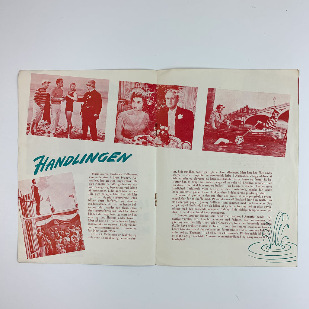 Million Dollar Mermaid Esther Williams Victor Mature Technicolor Danish Souvenir Movie Program