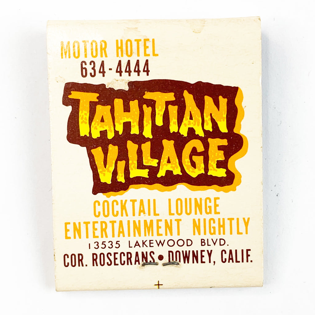 Tahitian Village CA Cocktail Lounge Tiki Matchbook