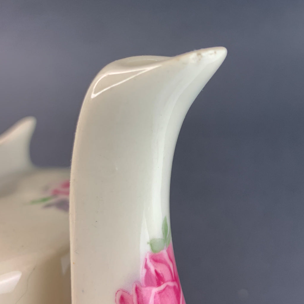 Vintage Crownford Giftware Rectangular Floral Design Teapot
