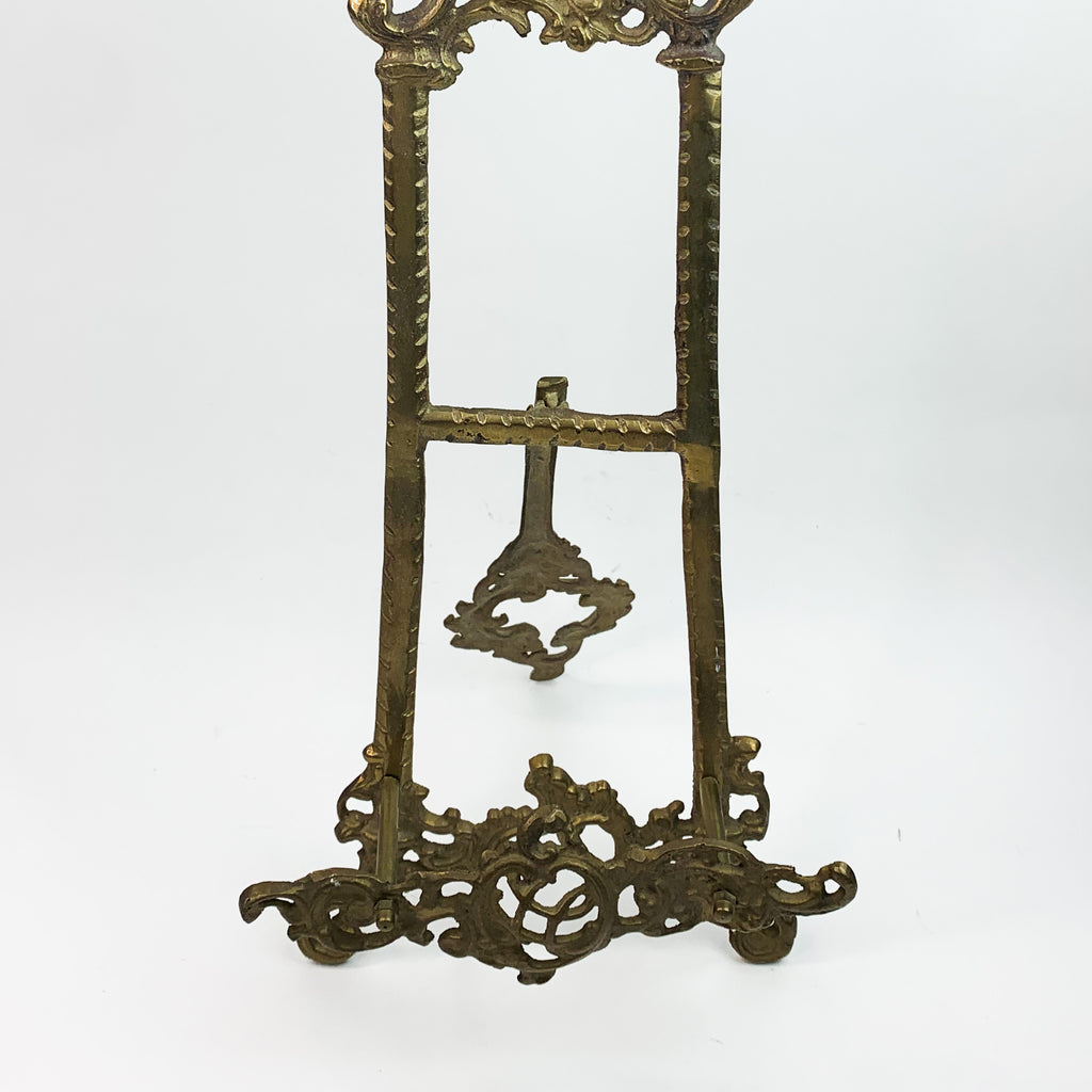Vintage Ornate Brass Art Picture Book Stand Antique Display