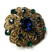 Vintage Czecho Slovakia Filigree Round Brooch Pin