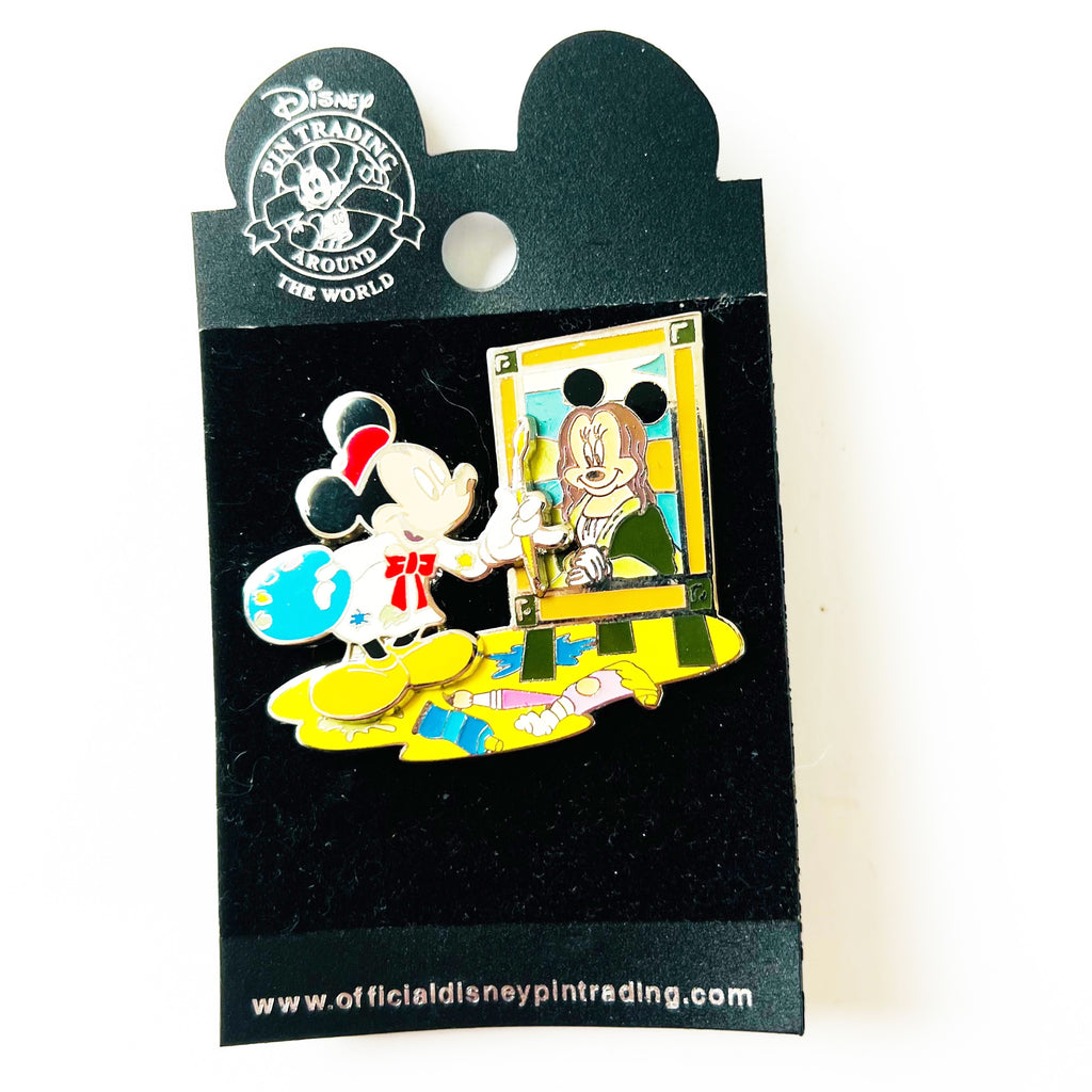 Disney Mickey Mouse Paints Painting Minnie Mouse as Mona Lisa Pin