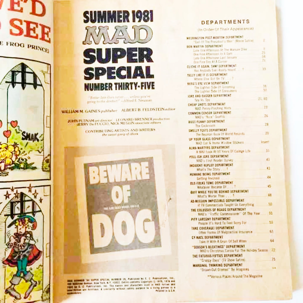 Mad Magazine 1981 Super Special Summer