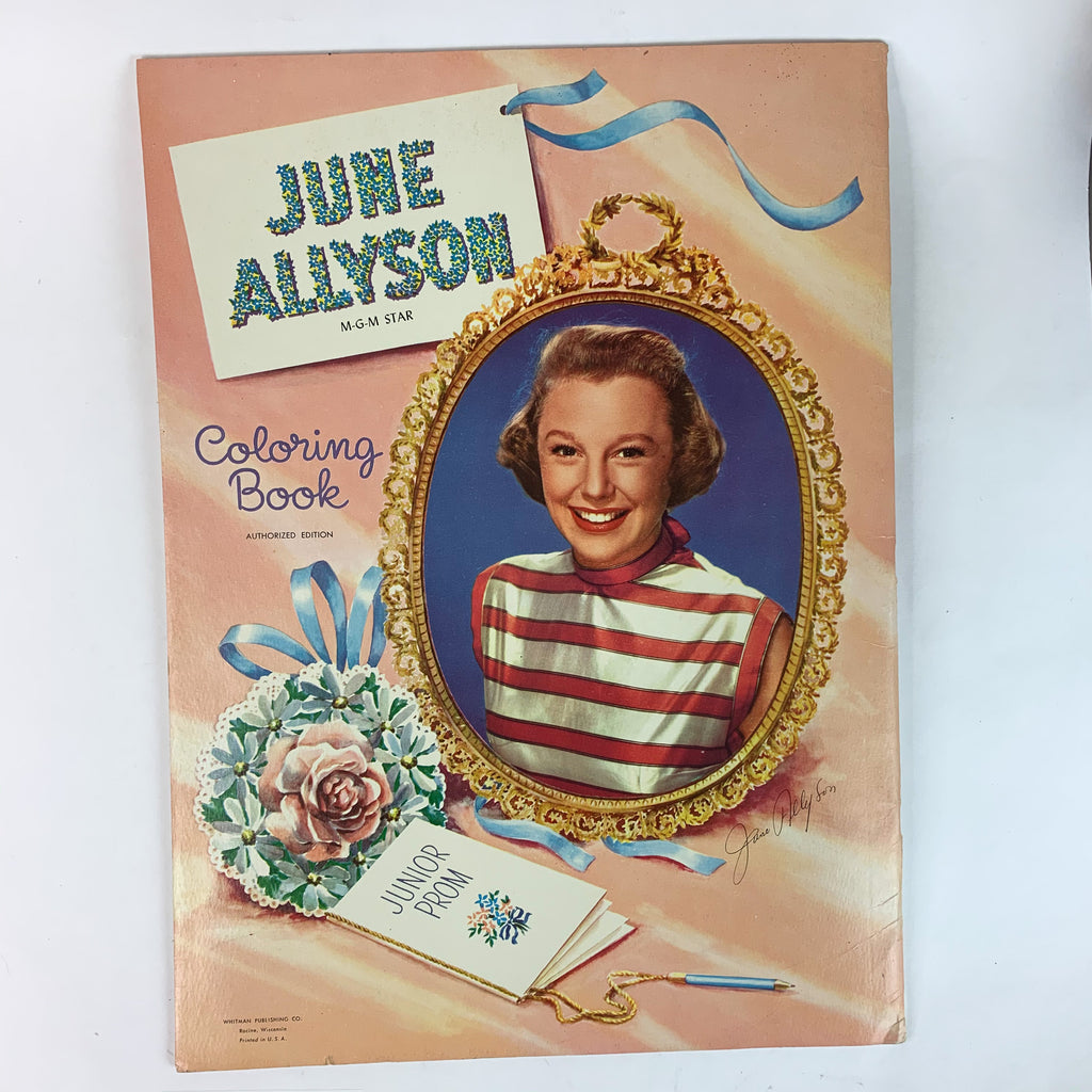 Vintage 1952 June Allyson M-G-M Star Whitman Coloring Book 30 Pages
