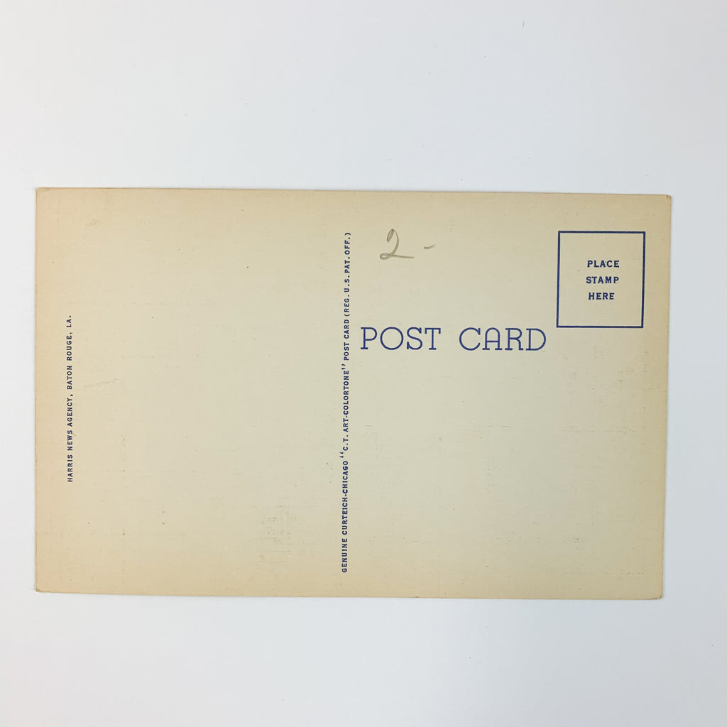 Campanile Louisiana State University Baton Rouge LA Linen Postcard