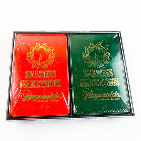 Vintage Fitzgerald’s Casino Seasons Greetings Las Vegas Playing Cards