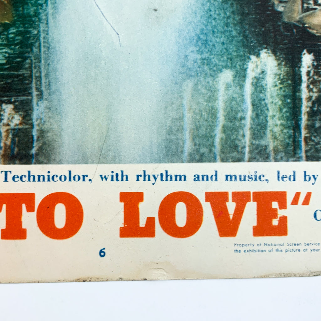 1953 MGM Easy To Love Esther Williams Technicolor Movie Lobby Card