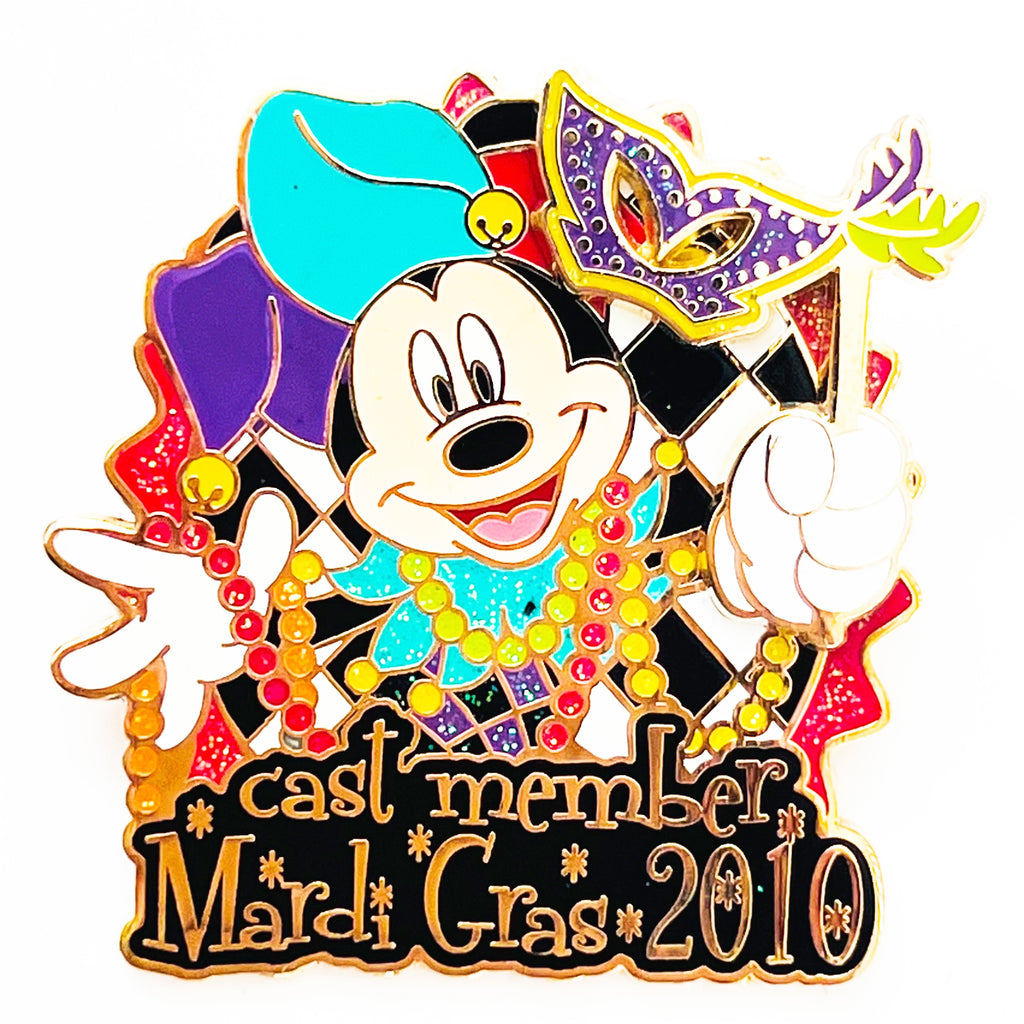 Disney's Cast Member Exclusive Mickey Mardi Gras 2010 LE Pin