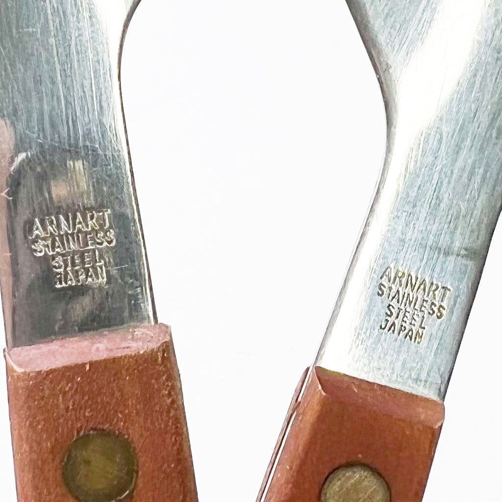 MCM Arnart Teak Wood Salad Set Stainless Steel JAPAN