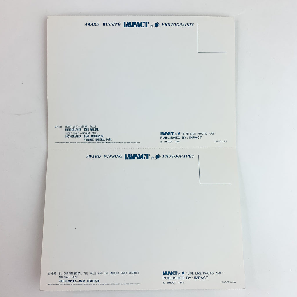 Yosemite National Park Impact Photography 6 Fold Out Postcards