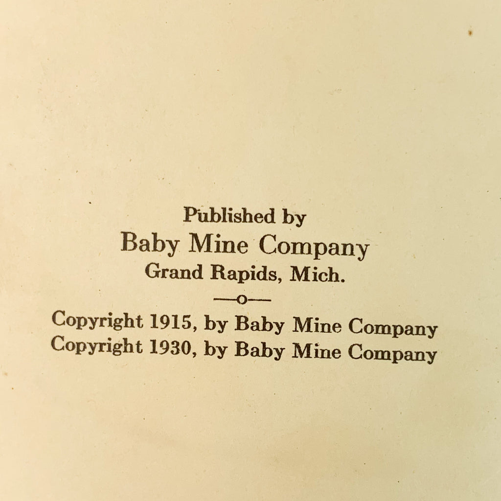 1930 The Book of Baby Mine Soft Leather Bound Keepsake Journal