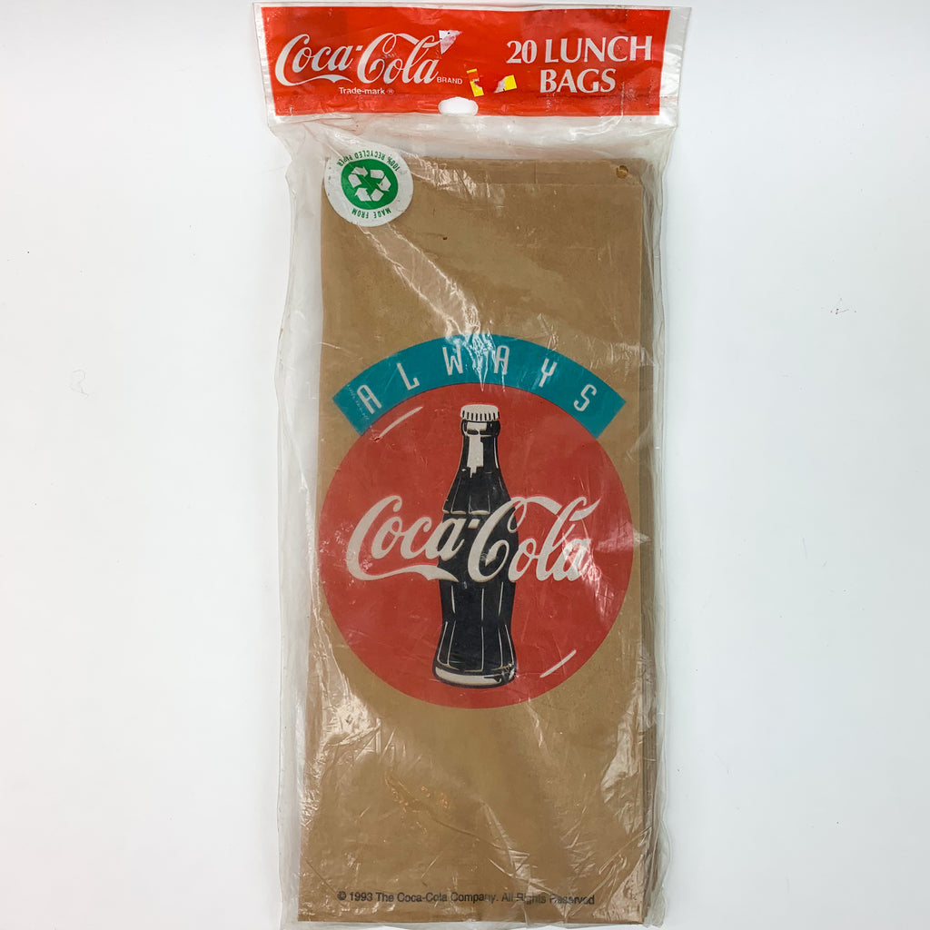 Coca Cola Paper Lunch Bags Qty 20 Always Coca Cola 1993