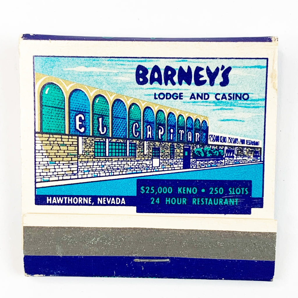 Barney's El Capitan Lodge and Casino Hawthorne Nevada Matchbook