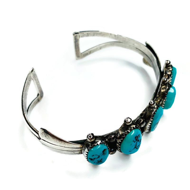 Vintage Sterling Silver Turquoise Cuff Bracelet