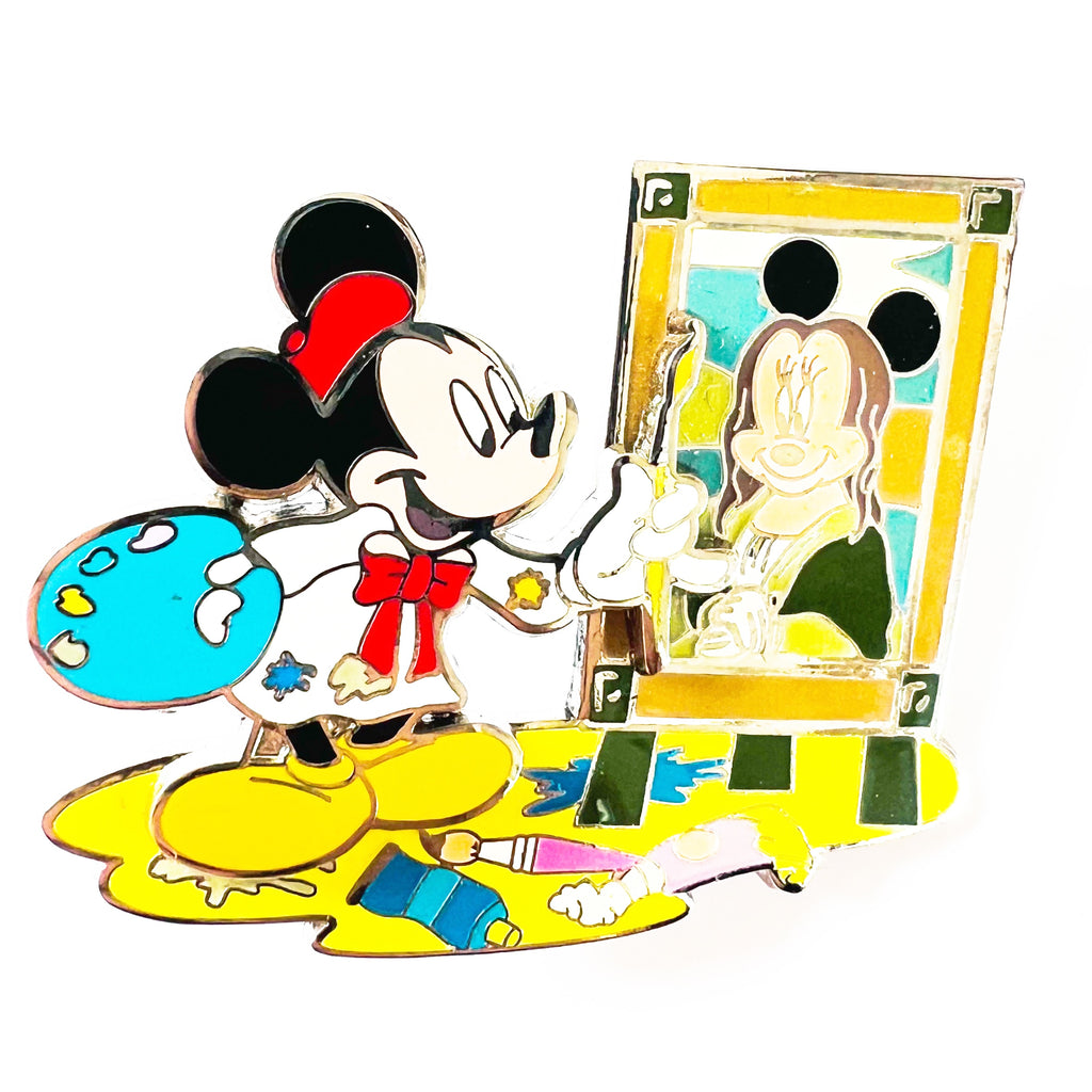 Disney Mickey Mouse Paints Painting Minnie Mouse as Mona Lisa Pin
