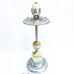 Vintage Mico Art Deco Chrome and Alabaster Slag Glass Ashtray Stand