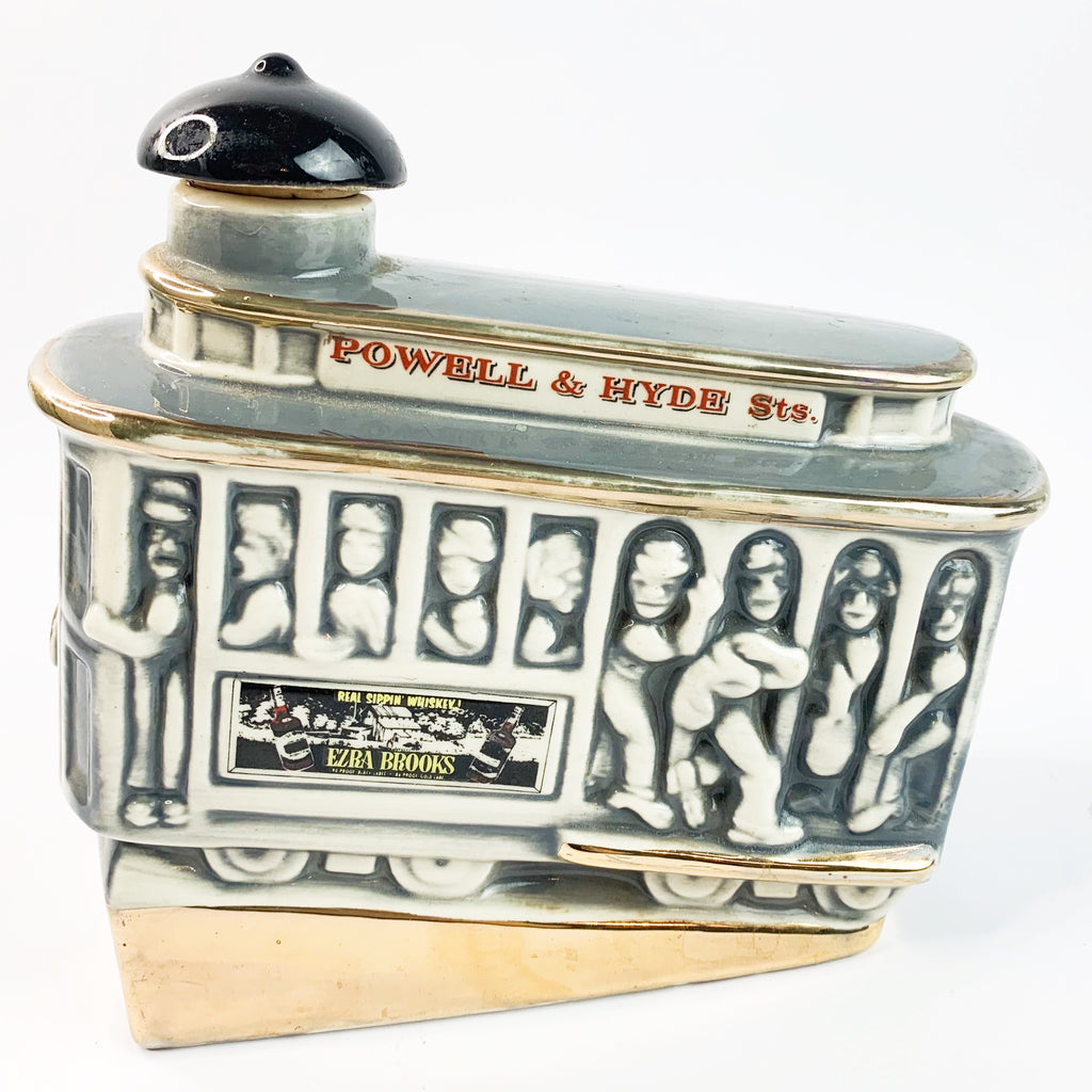 Vintage 1968 Ezra Brooks Whiskey Ceramic Decanter