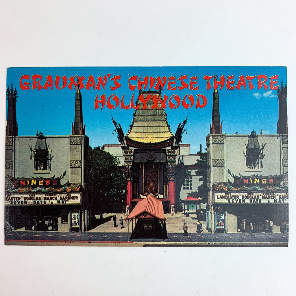 Hollywood Grauman's Chinese Theatre Seven Days in May Kirk Douglas Postcard
