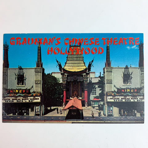 Hollywood Grauman's Chinese Theatre Seven Days in May Kirk Douglas Postcard