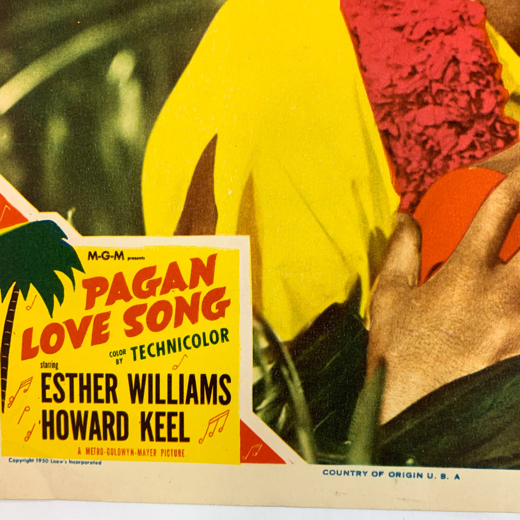 1950 Pagan Love Song MGM Technicolor Esther Willians Howard Keel Lobby Card #5