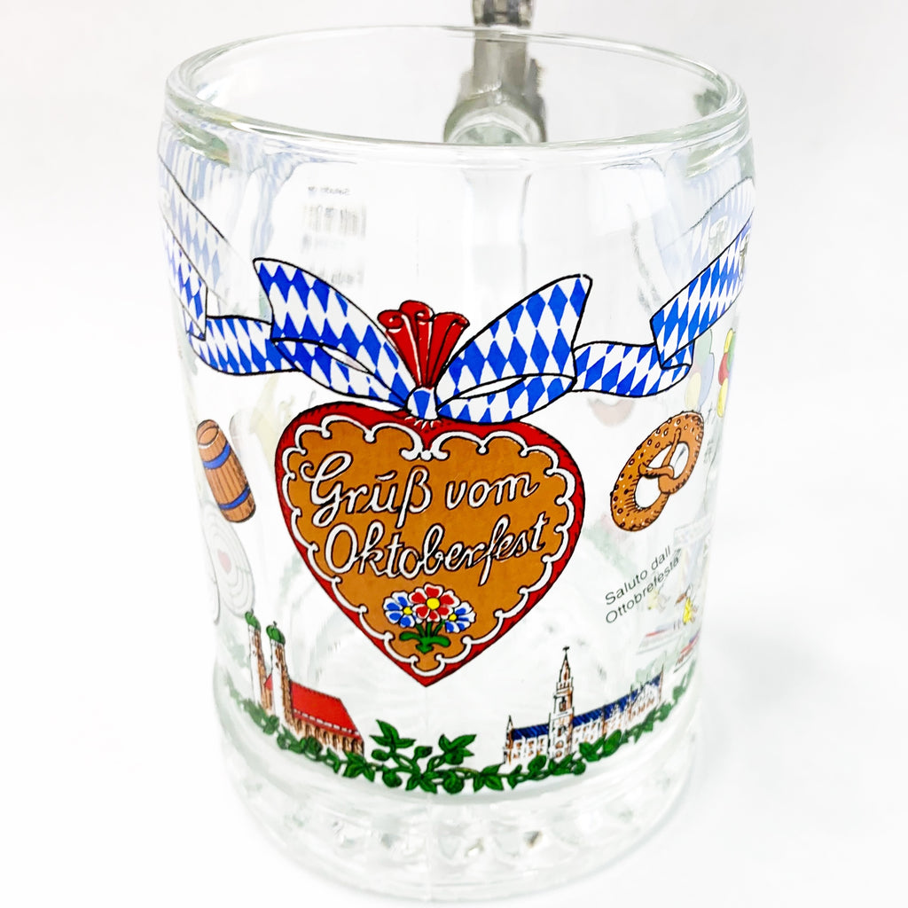 Vintage ALWE Beer Stein Oktoberfest Glass Mug