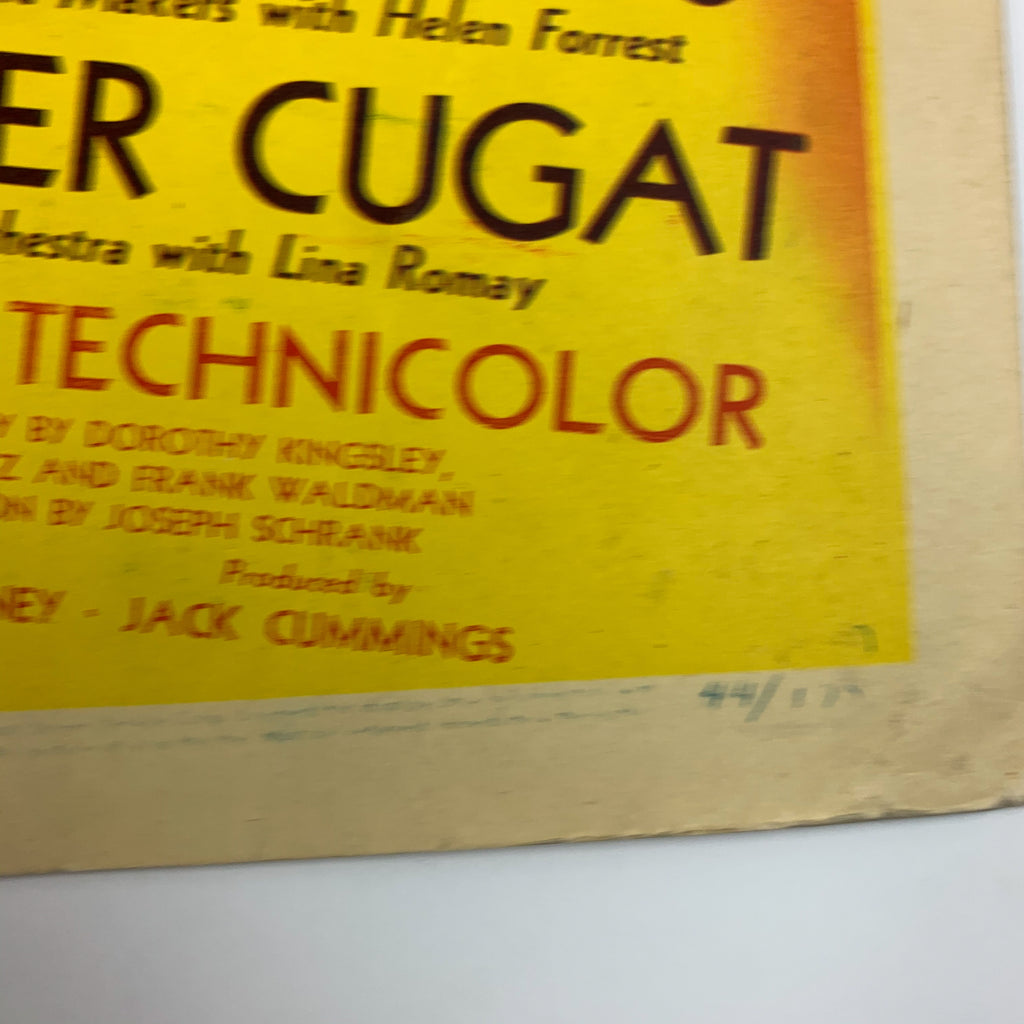 1944 MGM Bathing Beauty Esther Williams Red Skelton Movie Lobby Card