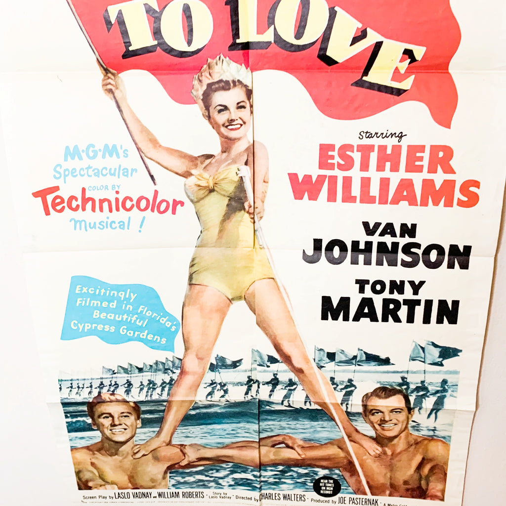 Easy To Love 1950 Esther Willams MGM Technicolor Musical Litho Movie Poster