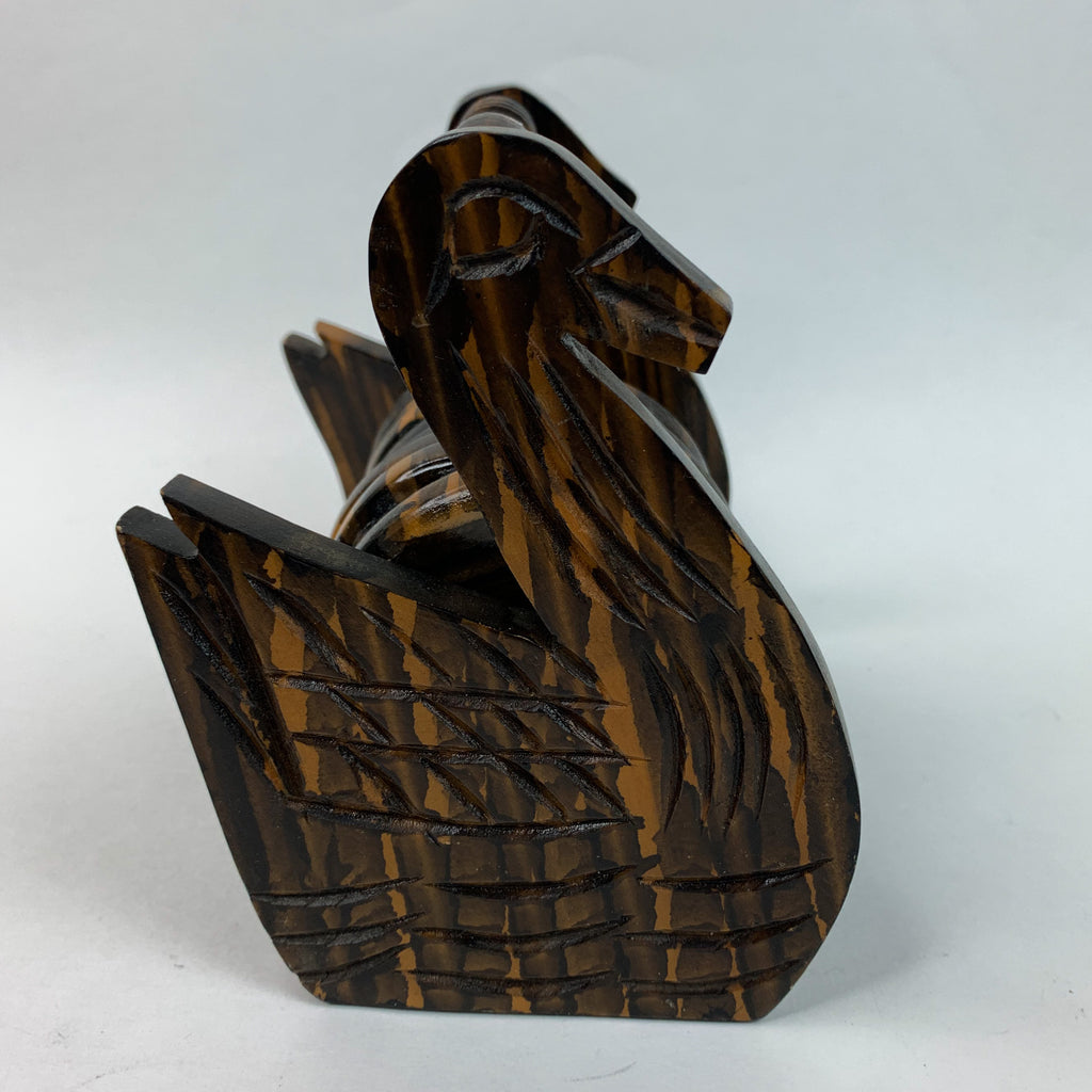 Hand Crafted Bird Vtg Wood Coaster Set