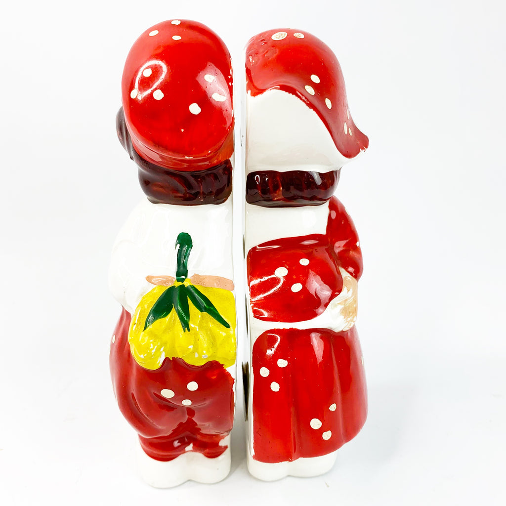 Vintage Wales Japan Boy Girl Ceramic Bookends