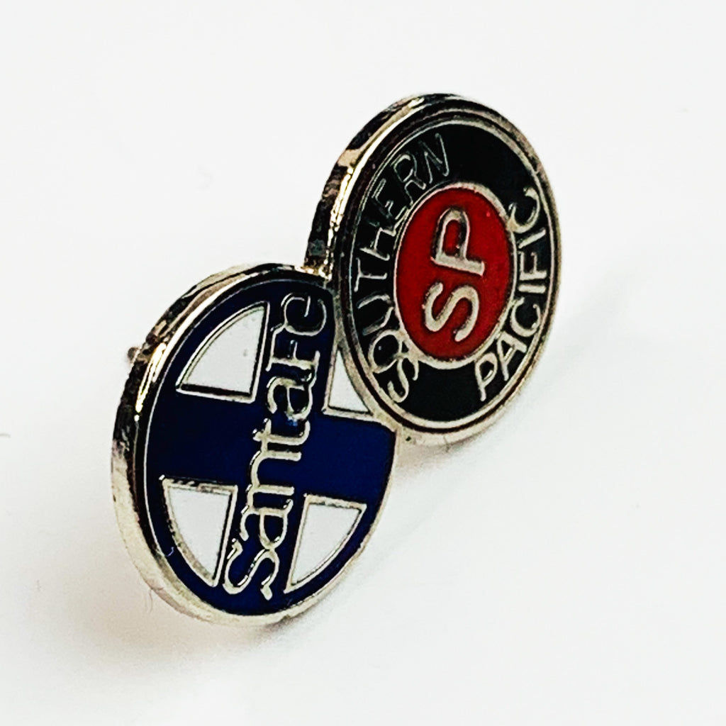 Santa Fe & Southern Pacific Enamel Lapel Hat Pin