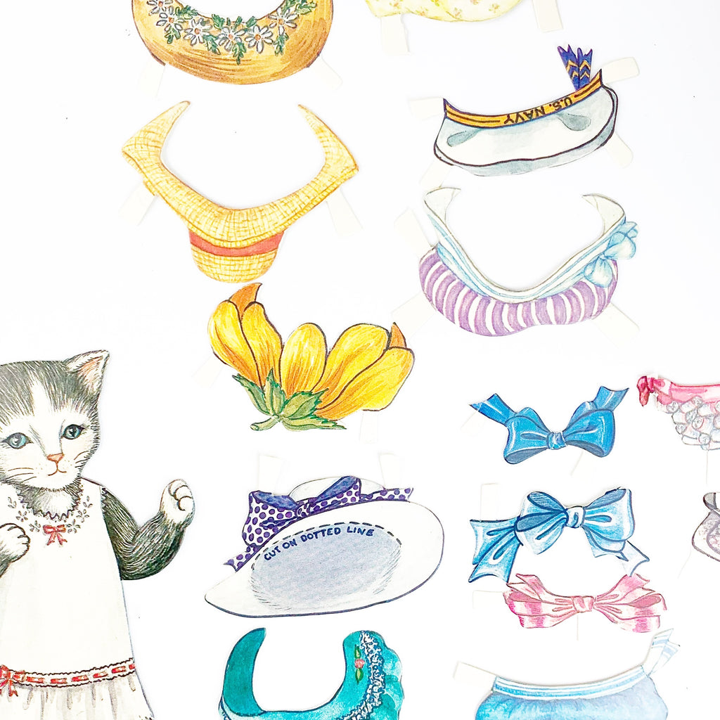 Vintage 1985 Kitty Cucumber Paper Dolls