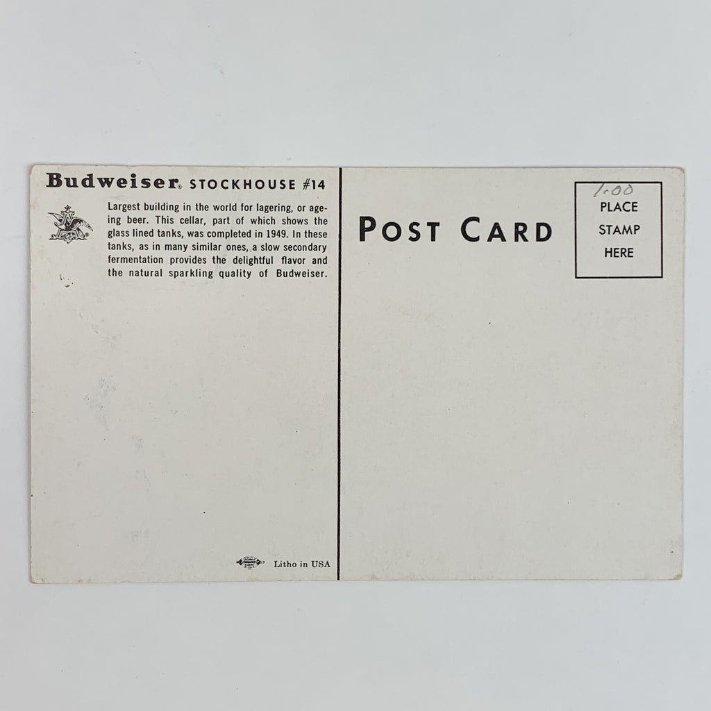Budweiser Beer Anheuser Busch Brewery St. Louis Stockhouse 14 Postcard