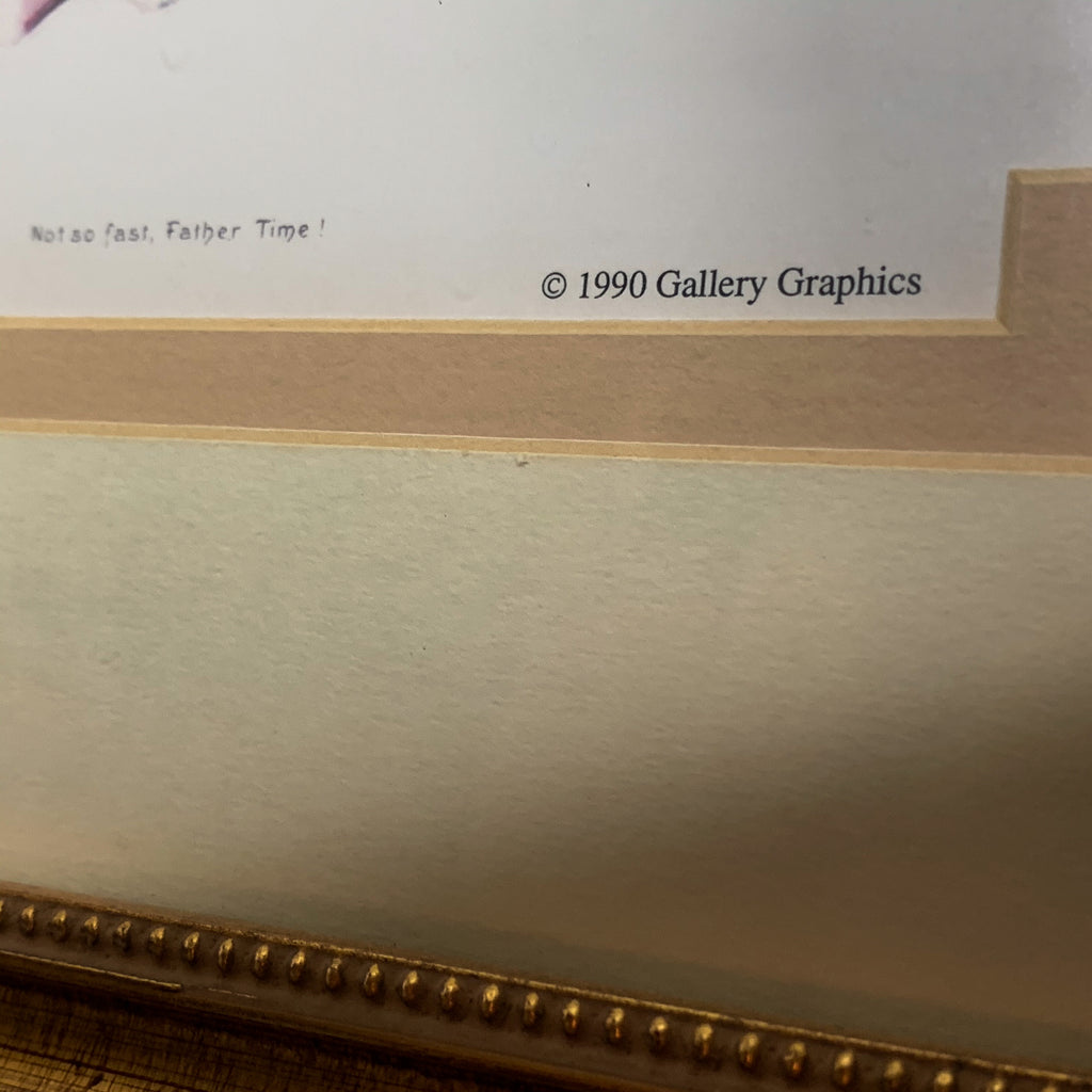 Vintage Gallery Graphics 1990 Framed Angel Print