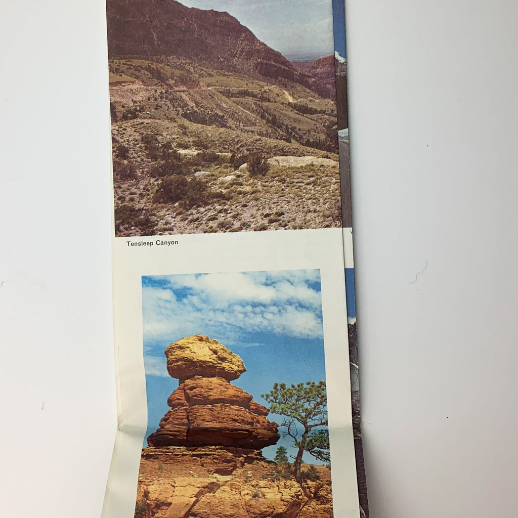 1967 WYOMING Road Map - Wyoming State Highway Commission