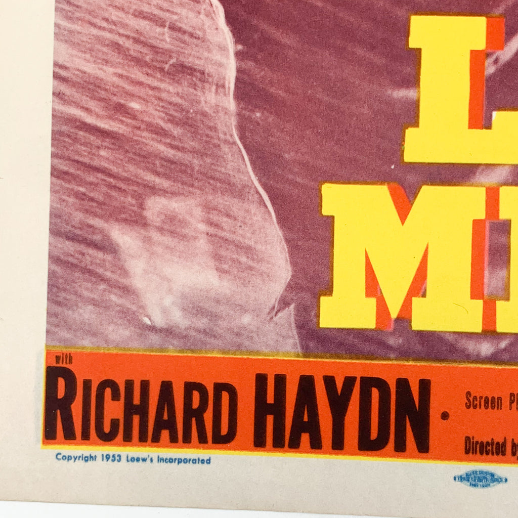 Vintage 1953 MGM Never Let me Go Clark Gable Gene Tierney #1 Lobby Card