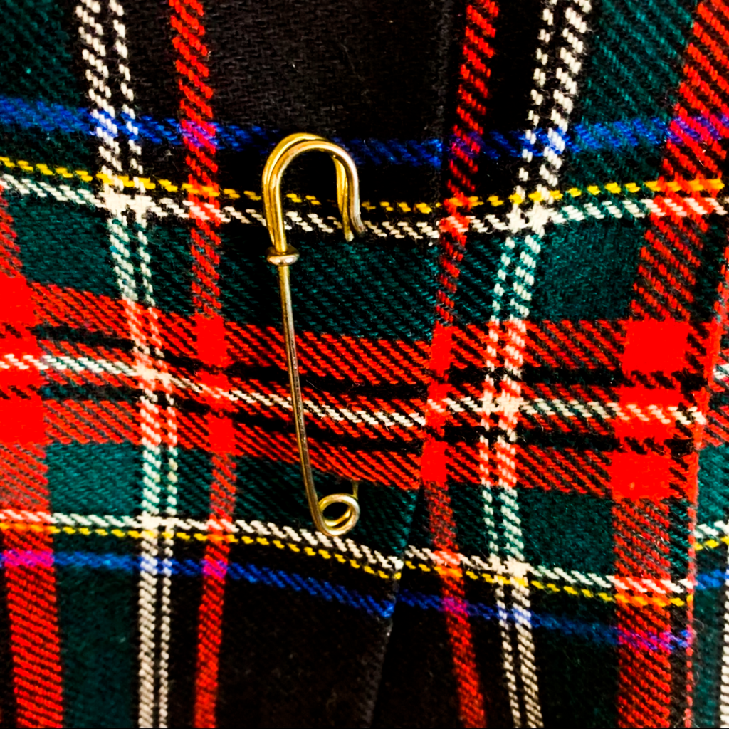 Vintage Ann Stevens Plaid Tartan Pleated Skirt