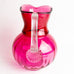 Vintage Fenton Cranberry Glass Clear Handle Pitcher