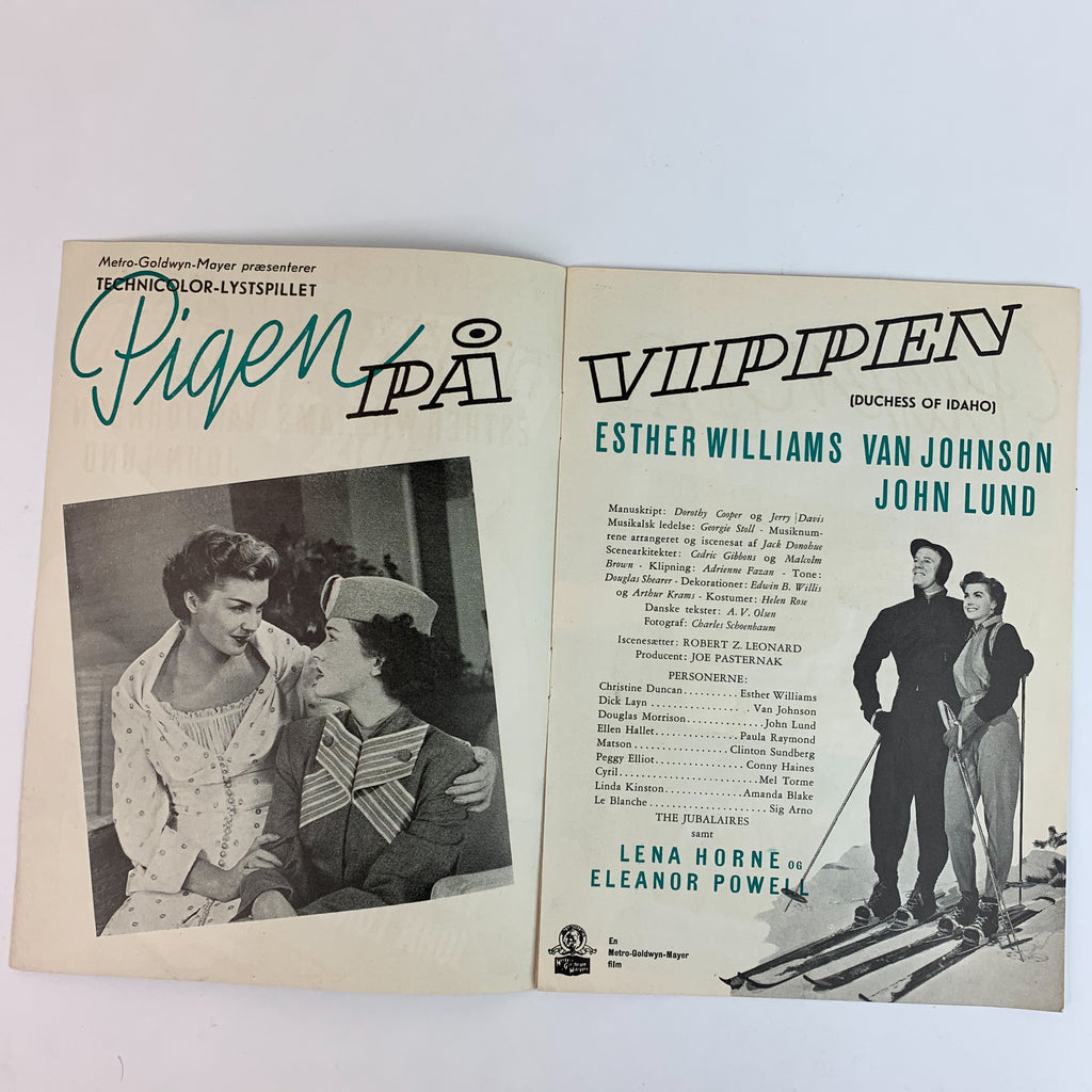 Pigen Pa Vippen Esther Williams Van Johnson Technicolor Movie Program