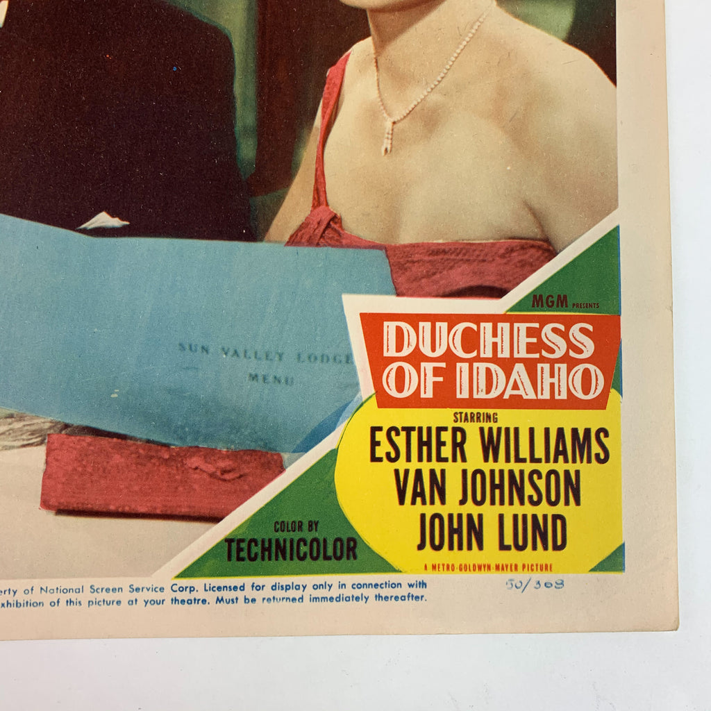 Duchess of Idaho Esther Williams 1950 #3 Color By Technicolor Lobby Card