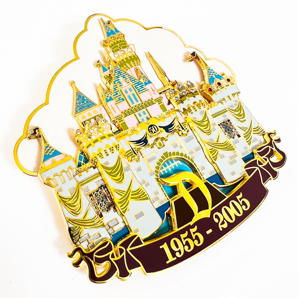 Disneyland DLR 50th Anniversary Cast Exclusive Jumbo Jeweled Castle LE 1000 Pin