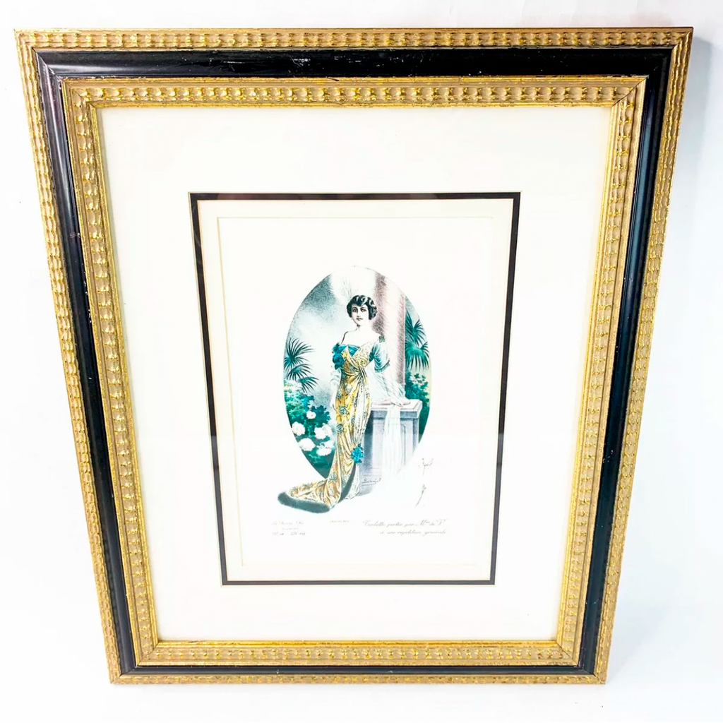 La Femme Chic Alexandre Louchel PARIS No.12 Print Wall Glass Framed Art