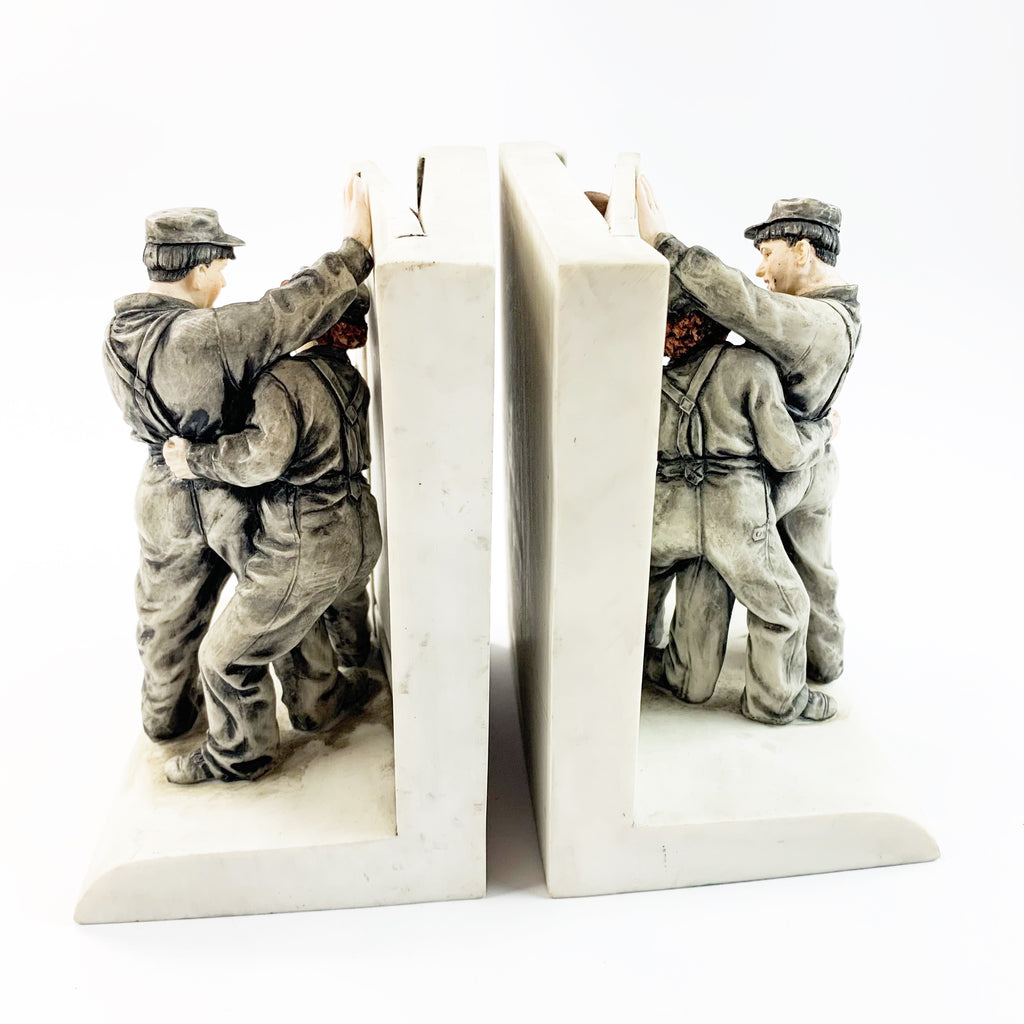 Three Stooges Figural “ Pardon My Scotch” Bookends