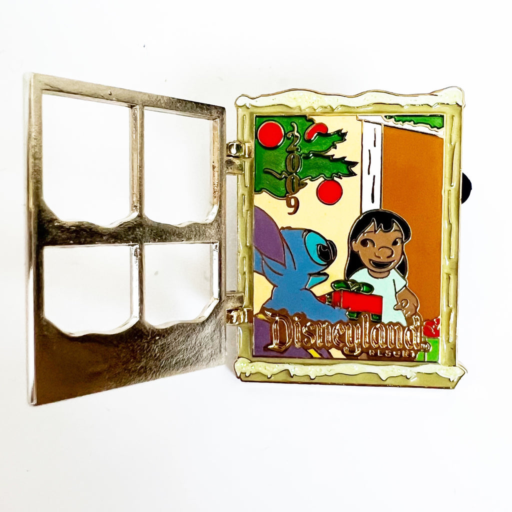 Disney Lilo & Stitch Happy Holidays 2009 Frosted Windows Hinge LE 2000 Pin