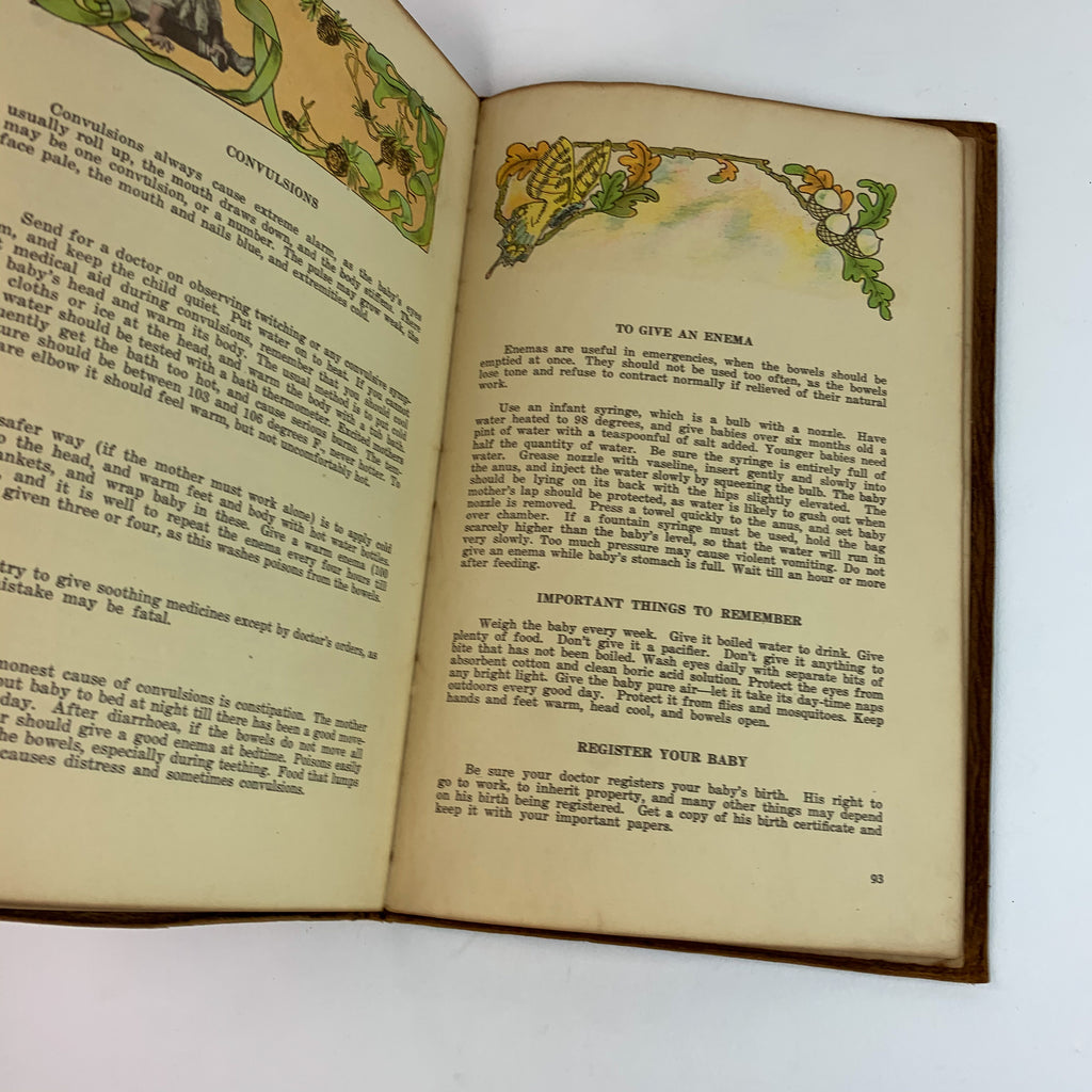 1930 The Book of Baby Mine Soft Leather Bound Keepsake Journal