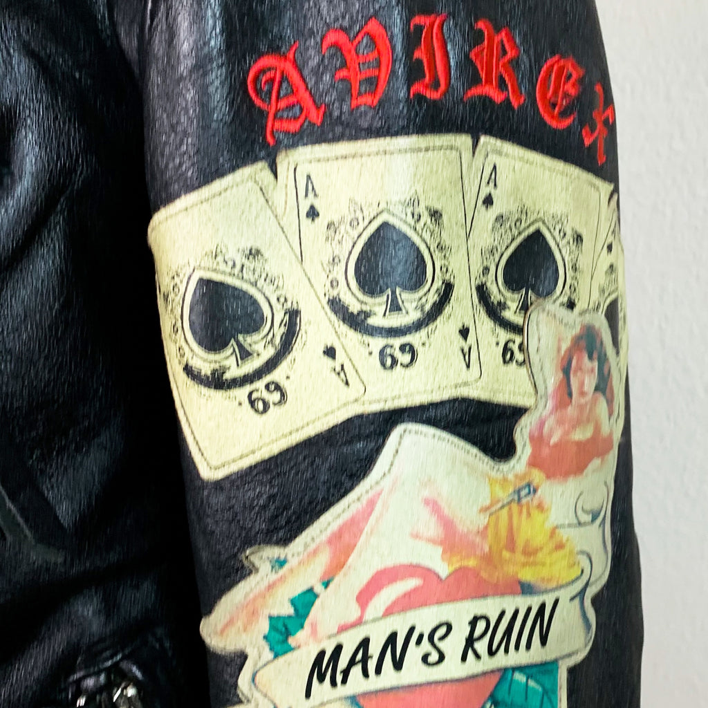 Vintage Avirex Leather Motorcycle Biker Jacket