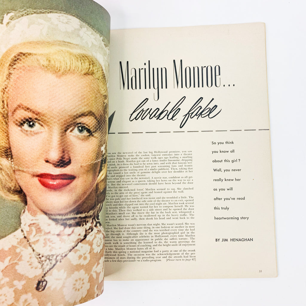 Motion Picture and Television Magazine November 1953 Marilyn Monroe Cover