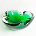 Vintage Murano Mid Century Green Glass Ashtray
