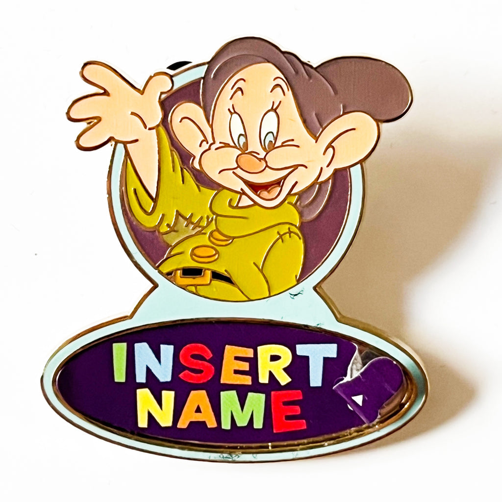 Disney Dopey Snow White and the Seven Dwarfs Enamel Create Your Own Name Pin