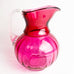 Vintage Fenton Cranberry Glass Clear Handle Pitcher